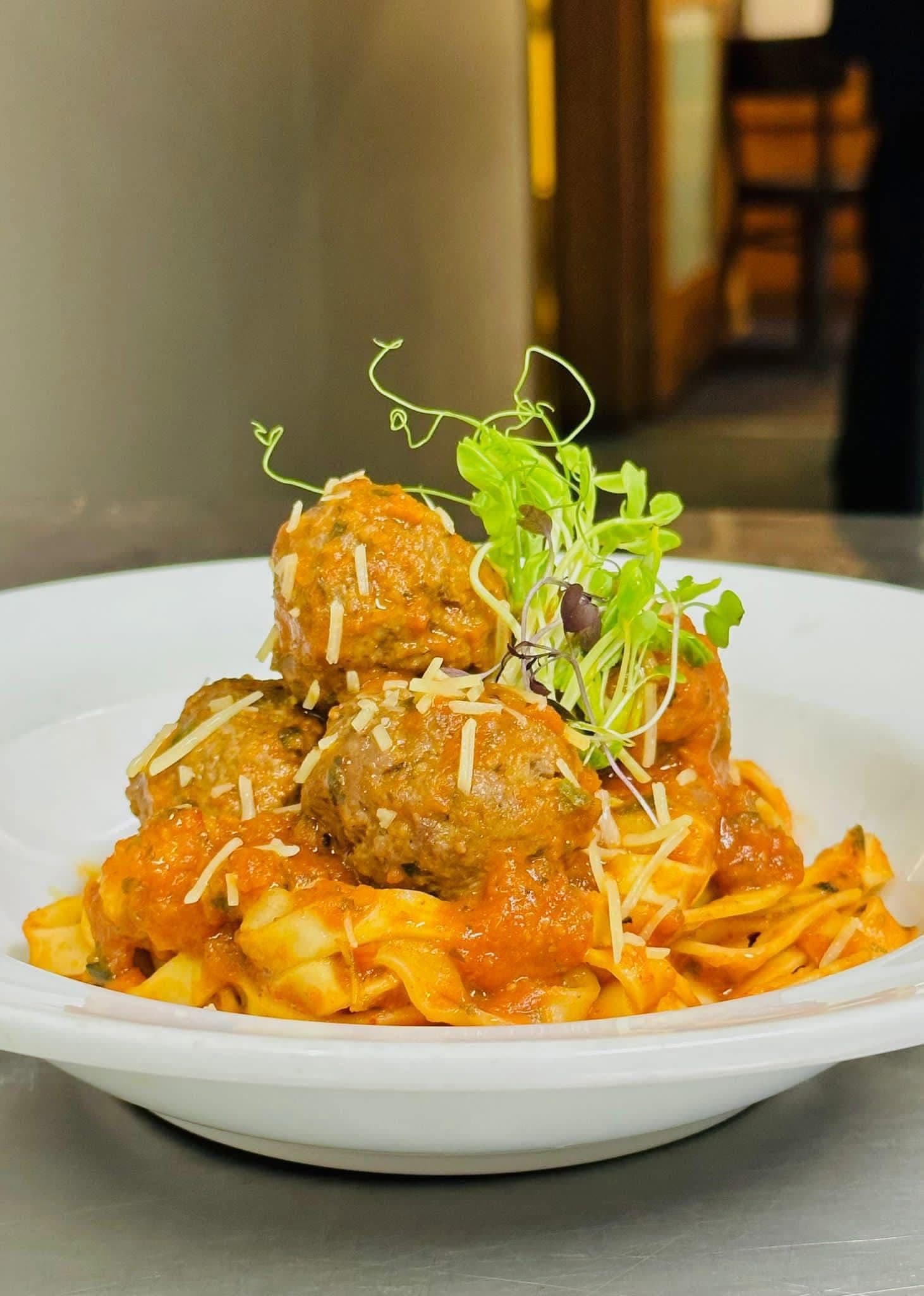 Meatball pasta dish