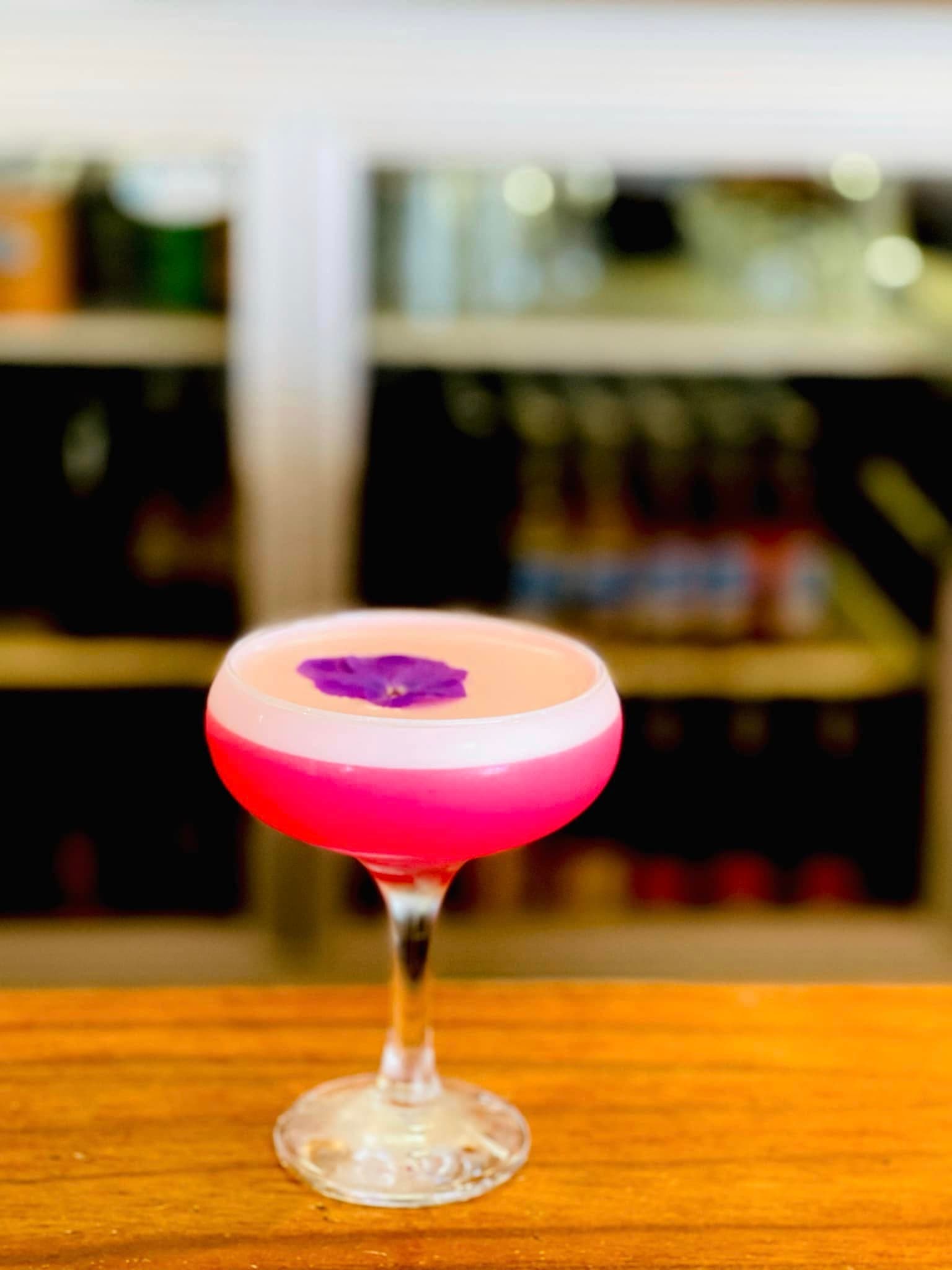 Pink coupe cocktail